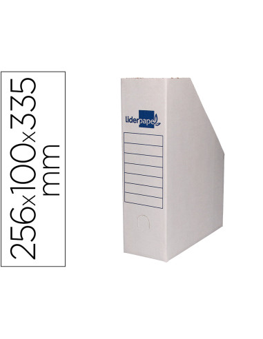 Revistero liderpapel ecouse carton 100% reciclado color blanco 256x100x335 mm