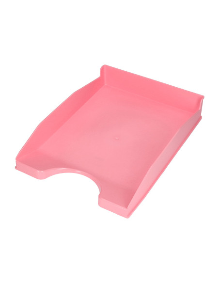 Bandeja sobremesa plastico q-connect rosa pastel opaco 240x70x340 mm