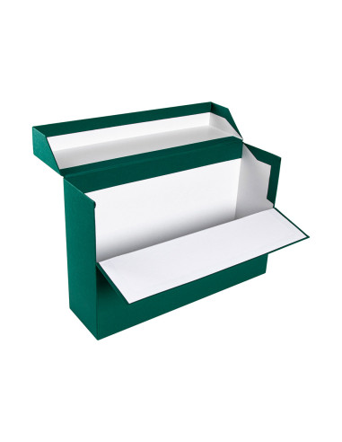 Caja transferencia liderpapel folio lomo 118 mm color verde 390x118x260 mm