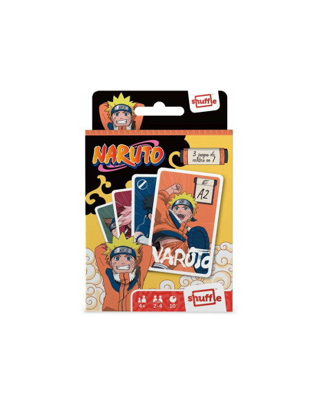 Baraja de cartas shuffle infantil naruto 3+1