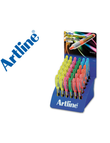 Rotulador artline fluorescente ek-640 punta biselada -expositor de 36 unidades