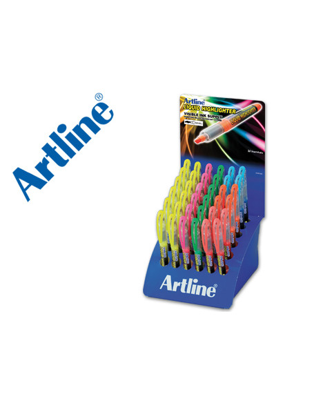 Rotulador artline fluorescente ek-640 punta biselada -expositor de 36 unidades