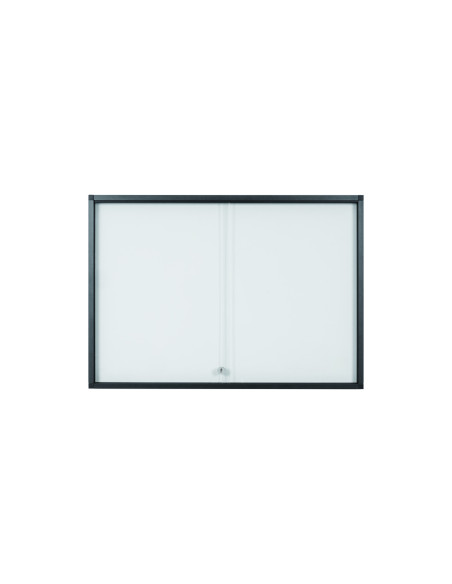 Vitrina de anuncios bi-office 18 a4 magnetica para interior slim antracita 1351x39x946 mm