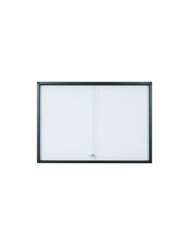 Vitrina de anuncios bi-office 10 a4 magnetica para interior slim antracita 1135x39x649 mm