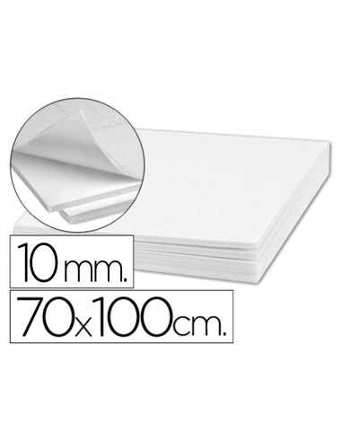 Carton pluma liderpapel blanco adhesivo 1 cara 70x100cm espesor 10 mm