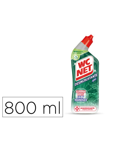 Limpiador de inodoros wc net gel energy desincrustante botella de 800 ml