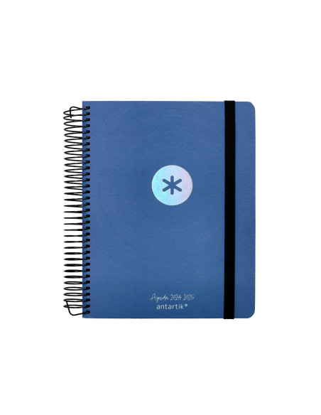 Agenda escolar antartik año 24 - 25 curso coleccion minimal blue día página a5