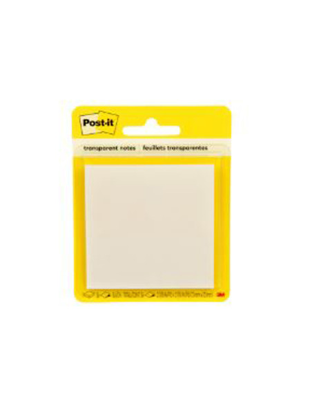 Bloc de notas adhesivas quita y pon post-it 600 transparente 73x73 mm con 36 hojas