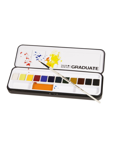 Acuarela daler rowney graduate caja metal de 12 unidades colores surtidos