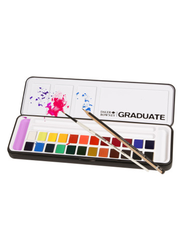 Acuarela daler rowney graduate caja metal de 24 unidades colores surtidos