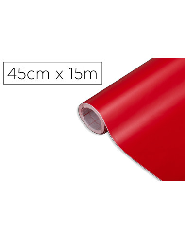 Rollo adhesivo d-c-fix rojo señales mate ancho 45 cm largo 15 mt