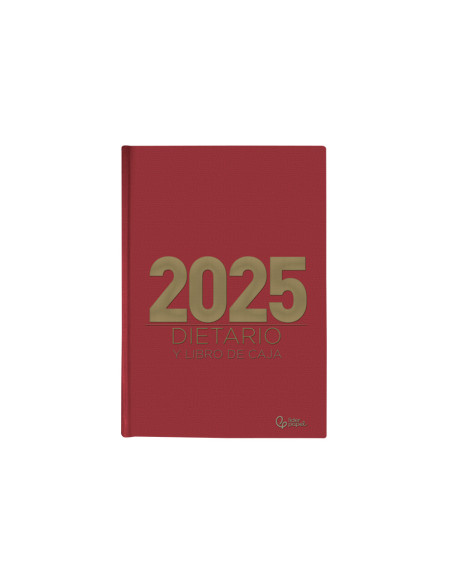 Dietario liderpapel 2025 cuarto 15x21,5 cm color rojo papel 70 gr