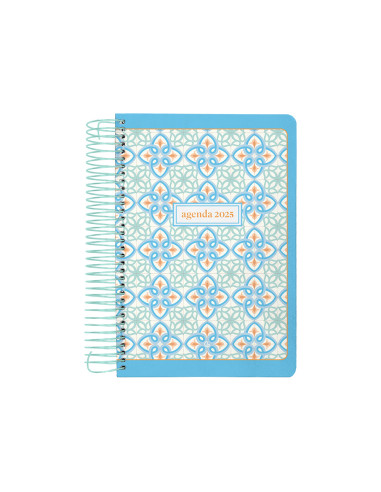 Agenda espiral liderpapel perissa a4 2025 dia pagina azul papel 80 gr