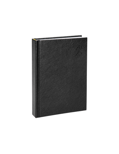 Agenda encuadernada liderpapel corfu a6 2025 dia pagina color negro papel 60 gr