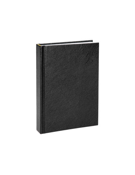 Agenda encuadernada liderpapel corfu a6 2025 dia pagina color negro papel 60 gr