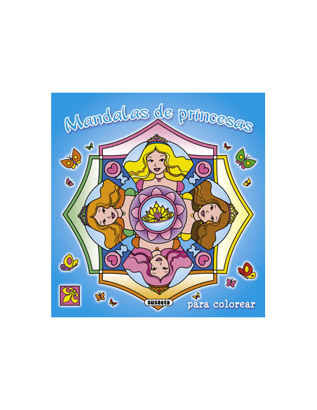 Cuaderno de colorear susaeta mandalas de princesas 48 paginas 20x21 cm