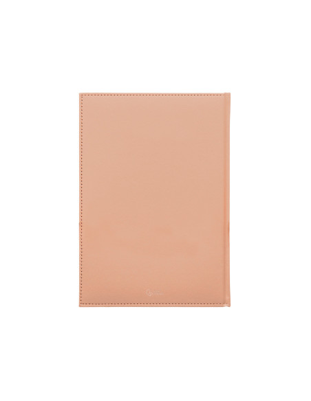 Agenda encuadernada liderpapel creta 170x240 mm 2025 dia pagina color rosa nude papel 70 gr