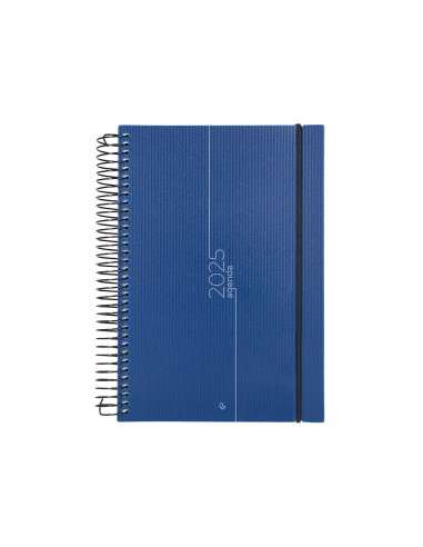 Agenda espiral liderpapel olbia a5 2025 dia pagina color azul papel 60 gr