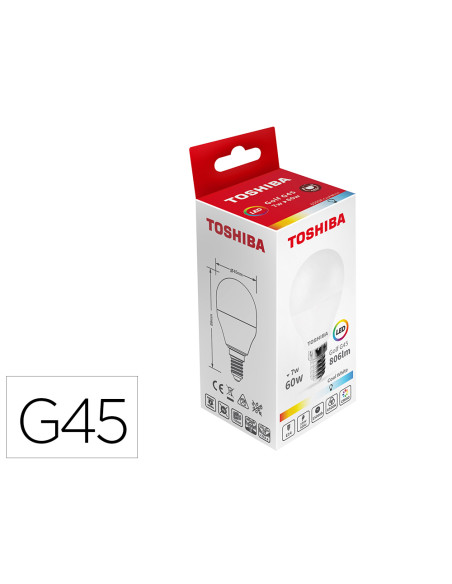 Bombilla led toshiba g45 e14 7w 6500k luz fria