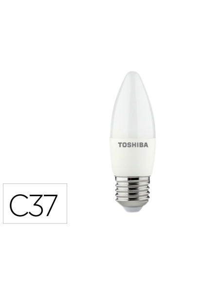 Bombilla led toshiba c37 e27 5w 3000k luz fria