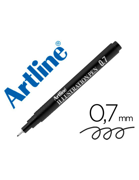 Rotulador artline calibrado micrometrico negro illustration pen ek-287iln punta poliacetal 0,7mm