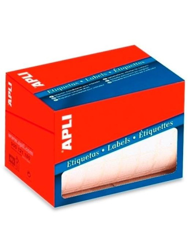 APLI ETIQUETAS PARA PRECIOS 34X53MM ESCRITURA MANUAL CANTOS ROMOS ROLLO DE 900 BLANCO