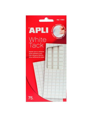 APLI MASILLA PRECORTADA REMOVIBLE WHITE TACK 75GR BLANCO