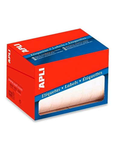 APLI ETIQUETAS PARA PRECIOS 13X50MM ESCRITURA MANUAL C/ROMOS ROLLO DE 2100 BLANCO