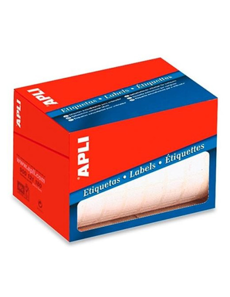 APLI ETIQUETAS PARA PRECIOS 13X50MM ESCRITURA MANUAL C/ROMOS ROLLO DE 2100 BLANCO