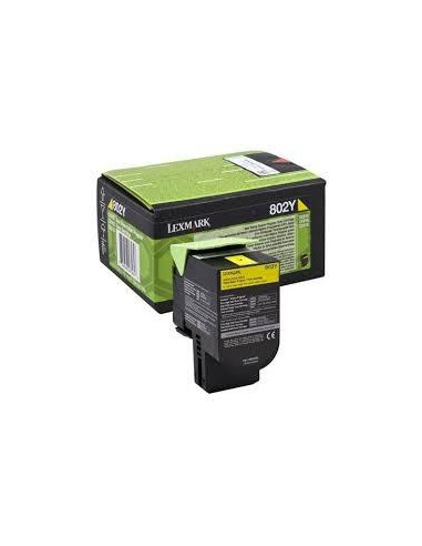 LEXMARK 802Y TONER RETORNABLE AMARILLO(1K)