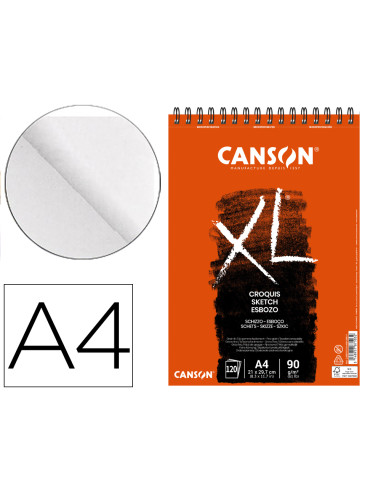 CANSON BLOC DIBUJO XL ESBOSO 20H A4 BLANCO NATURAL