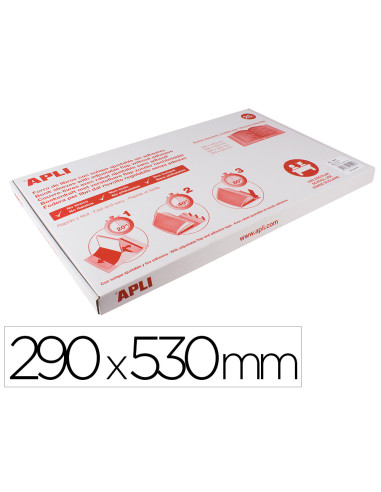 APLI FORRO DE LIBROS CON SOLAPA AJUSTABLE PP 290MM CAJA 100U