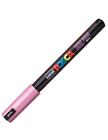 POSCA MARCADOR  PC-1MR NO PERMANENTE PUNTA EXTRAFINA 0.7MM ROSA METÁLICO