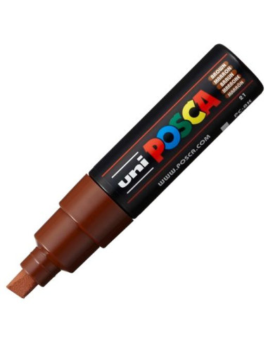 POSCA MARCADOR  PC-8K NO PERMANENTE PUNTA BISELADA 8.0MM MARRÓN