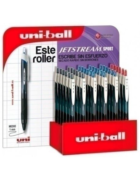 UNIBALL ROLLERBALL JETSTREAM SPORT SXN-150 RETRÁCTIL 3 COLORES SURTIDOS EXPOSITOR 36 UD