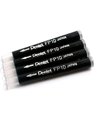 PENTEL RECAMBIO BRUSH FP10 PACK DE 4 GFPK3 NEGRO