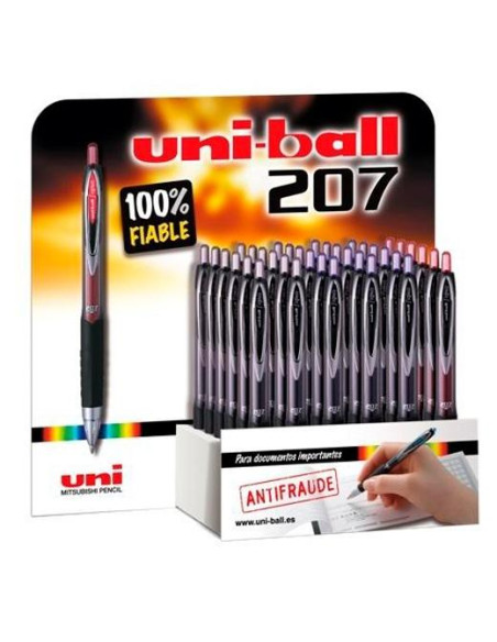 UNIBALL ROLLERBALL SIGNO UMN-207/3D RETRÁCTIL COLORES SURTIDOS EXPOSITOR 36 UD