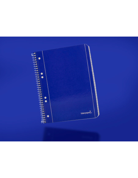 Cuaderno espiral liderpapel a5 micro serie azul tapa blanda 80h 75 gr horizontal 6 taladros azul