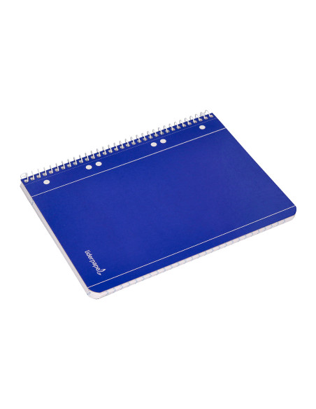 Cuaderno espiral liderpapel a5 micro serie azul tapa blanda 80h 75 gr liso 6taladros azul