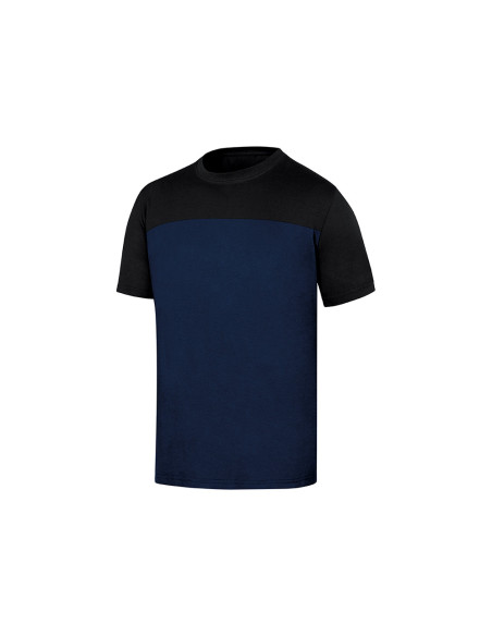 Camiseta de algodon deltaplus color azul/negro talla xl