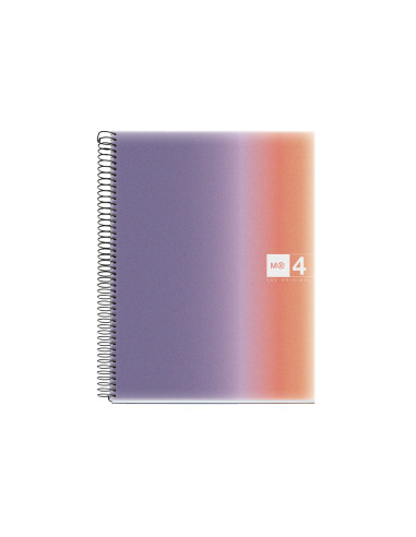 Cuaderno espiral miquelrius din a4 120 hojas 70 gr cuadro 5 mm tapa polipropileno aurora provence