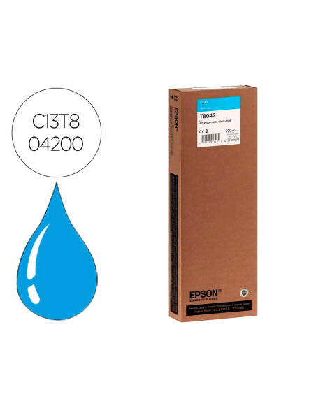 EPSON GF SURECOLOR SERIE SC-P CARTUCHO CYAN ULTRACHROME HDX/HD 700M (SUSTITUYE A LA C13T804200)