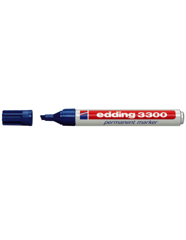 EDDING MARCADOR PERMANENTE 3300 PUNTA BISELADA AZUL