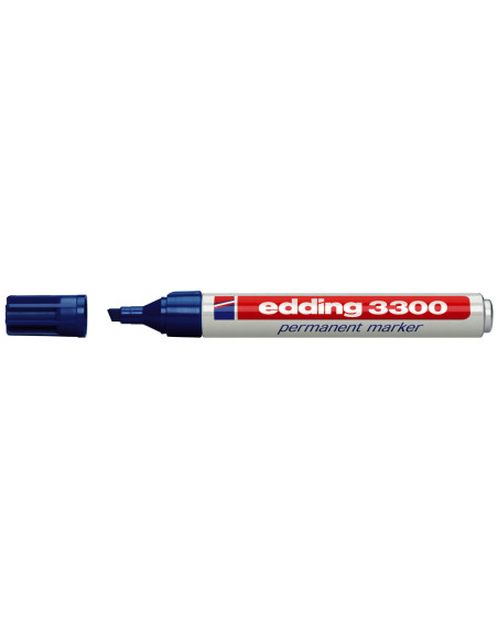 EDDING MARCADOR PERMANENTE 3300 PUNTA BISELADA AZUL