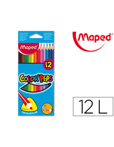 MAPED LÁPICES DE COLORES COLOR´PEPS STAR CERTIFICADO FSC C/SURTIDOS ESTUCHE 12 UD