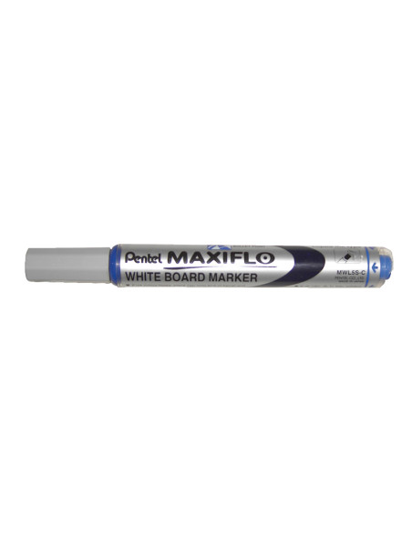 PENTEL MARCADOR PIZARRA BLANCA MAXIFLO MWL-5S AZUL CAJA 12 UD