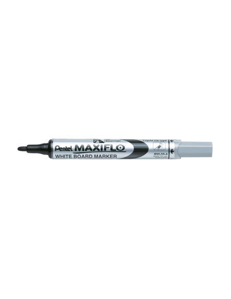 PENTEL MARCADOR PIZARRA BLANCA MAXIFLO MWL-5S NEGRO CAJA 12 UD