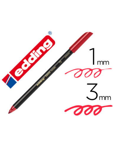 EDDING ROTULADOR 1200 PUNTA FINA ROJO METÁLICO