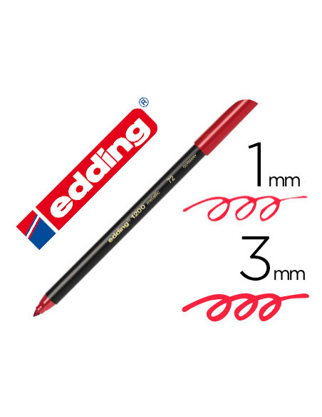 EDDING ROTULADOR 1200 PUNTA FINA ROJO METÁLICO