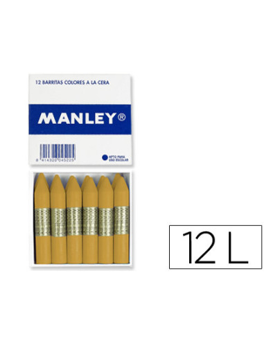 MANLEY CERAS 60MM (64) ESTUCHE DE 12 OCRE MADERA